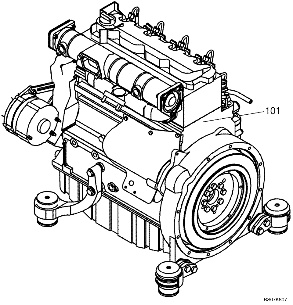 Схема запчастей Case 21D - (95.000[2987244000]) - MOTOR (10) - ENGINE