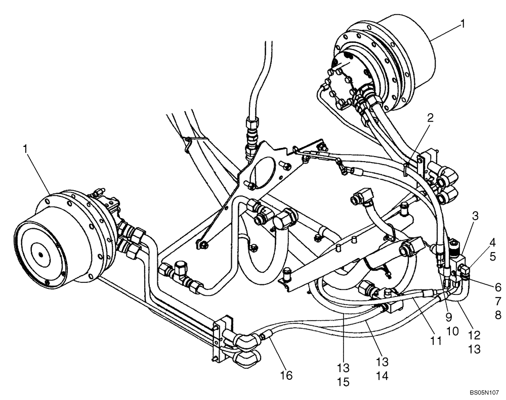 Схема запчастей Case 420CT - (06-05A) - HYDROSTATICS - BRAKE VALVE (420CT) (06) - POWER TRAIN