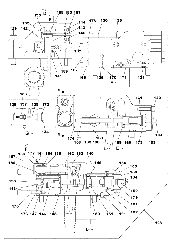 Схема запчастей Case CX210C LC - (35.350.03[01]) - HIGH PRESSURE PUMP - REGULATOR - WITH AUXILIARY HYDRAULICS (35) - HYDRAULIC SYSTEMS