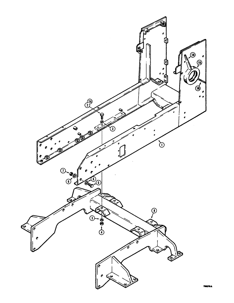 Схема запчастей Case 350B - (280) - ENGINE FRAME AND MAIN FRAME, DRAWBAR AND DOZER MODELS (05) - UPPERSTRUCTURE CHASSIS