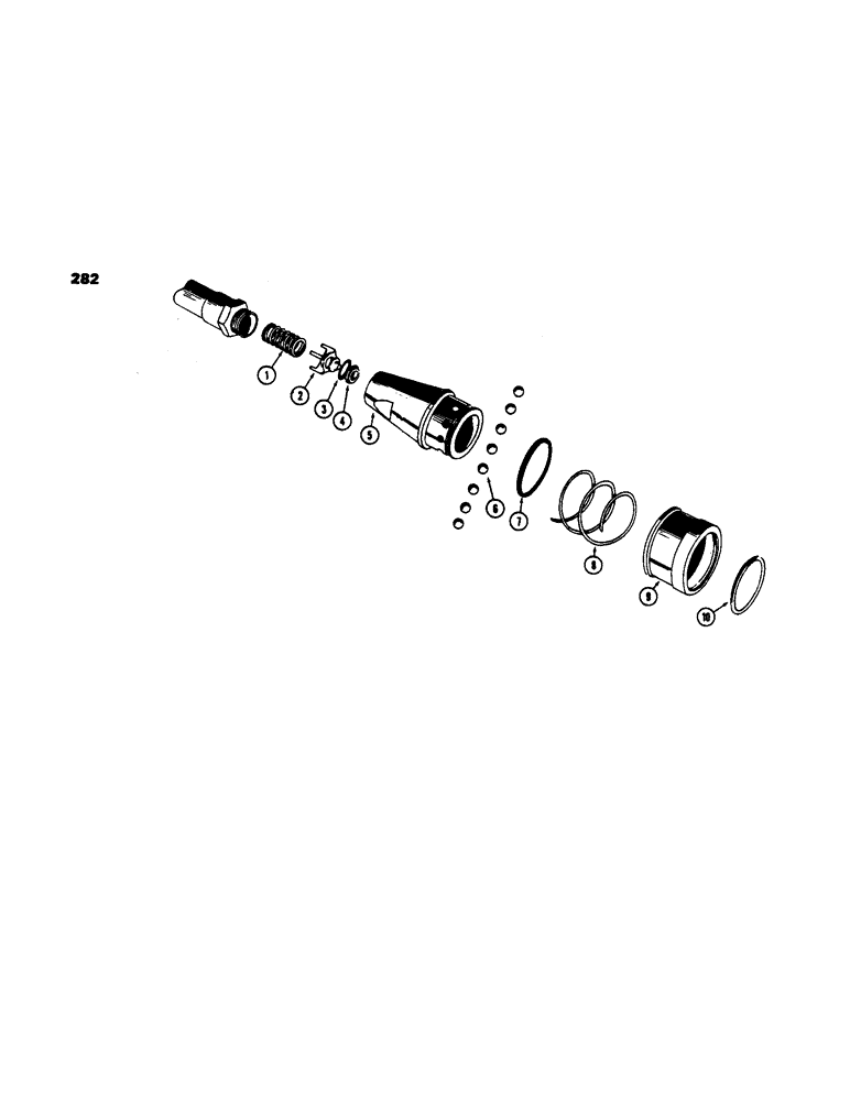 Схема запчастей Case 450 - (282) - A28542 COUPLING - FEMALE (07) - HYDRAULIC SYSTEM