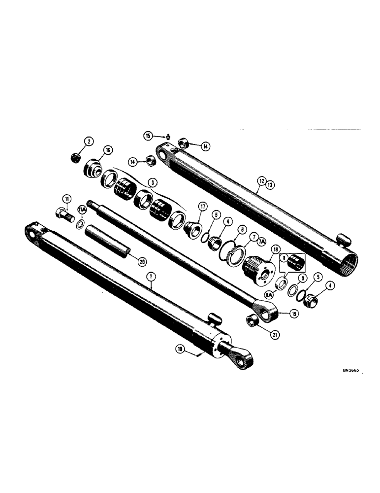 Схема запчастей Case 32S - (066[1]) - LIFT CYLINDER 