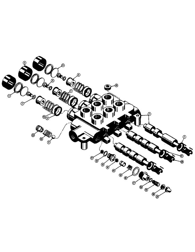 Схема запчастей Case 440 - (36) - D24048 HYDRAULIC CONTROL VALVE 