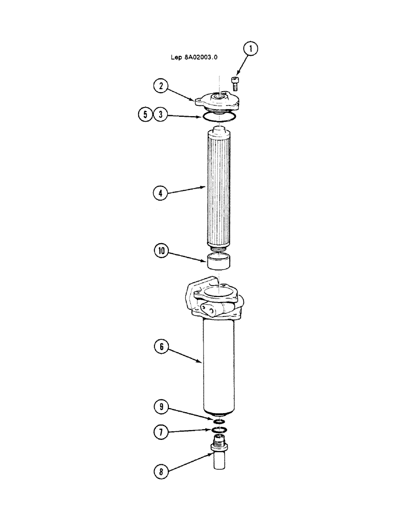 Схема запчастей Case 688C - (8A-06) - RETURN LINE HYDRAULIC FILTER (07) - HYDRAULIC SYSTEM