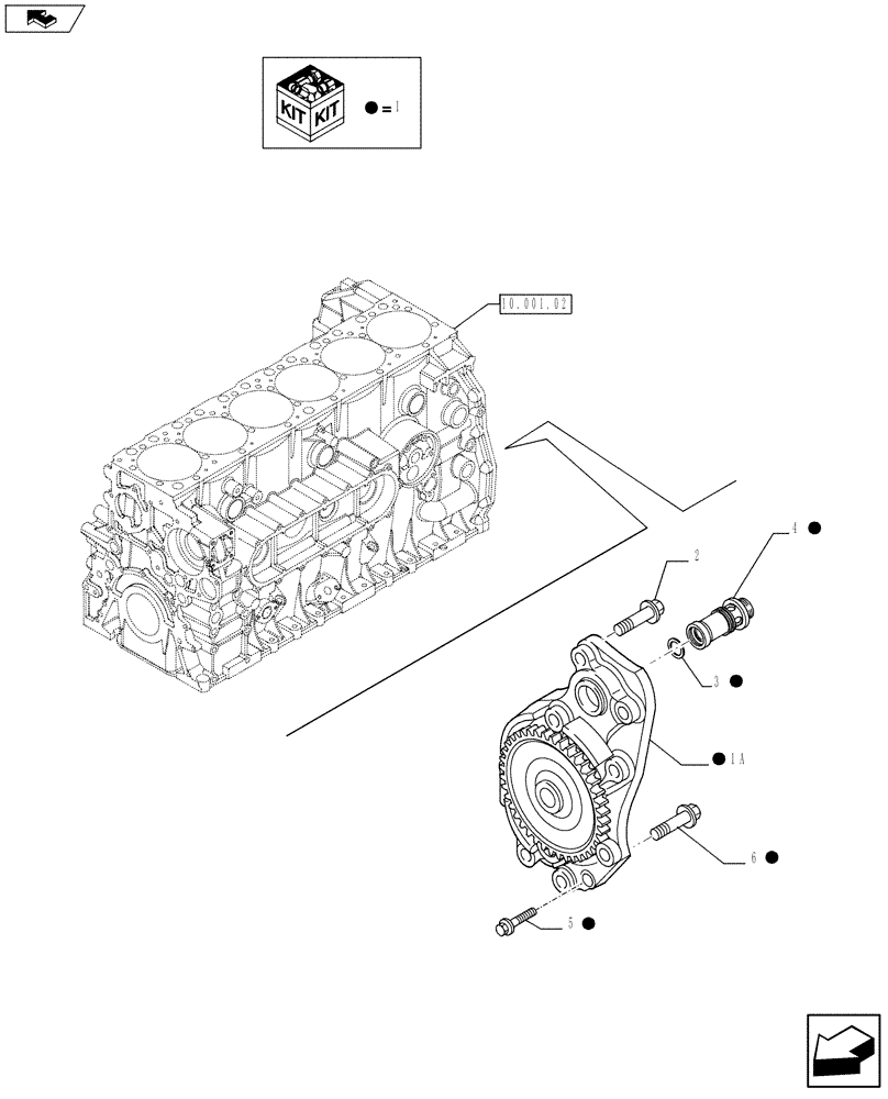 Схема запчастей Case F2CFE614D A004 - (10.304.01 01) - PUMP, ENGINE OIL & RELATED PARTS (504133121) (10) - ENGINE