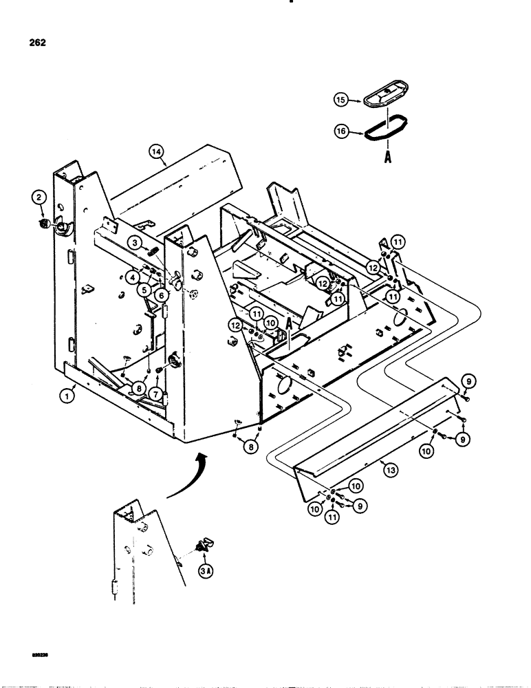 Схема запчастей Case 1845 - (262) - MAIN FRAME (39) - FRAMES AND BALLASTING