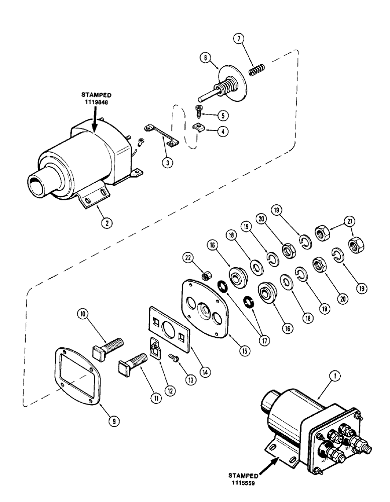 Схема запчастей Case 780 - (138) - SOLENOID (04) - ELECTRICAL SYSTEMS