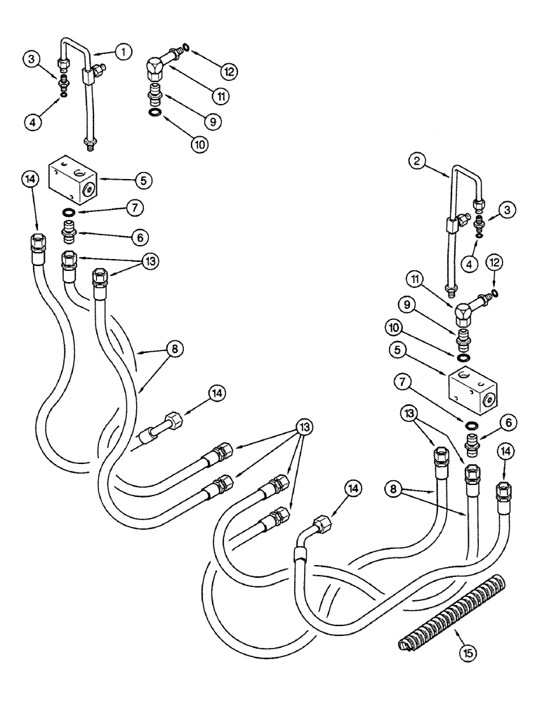 Схема запчастей Case 580SK - (8-150) - SIDESHIFT BACKHOE STABILIZER CYLINDER, UP TO S/N JJH0049647, VERSION W/ LOAD HOLDING VALVE (08) - HYDRAULICS