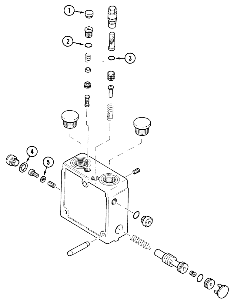 Схема запчастей Case 580SK - (8-254) - VALVE SIDE (PVG32), PRESTIGE VERSION (08) - HYDRAULICS