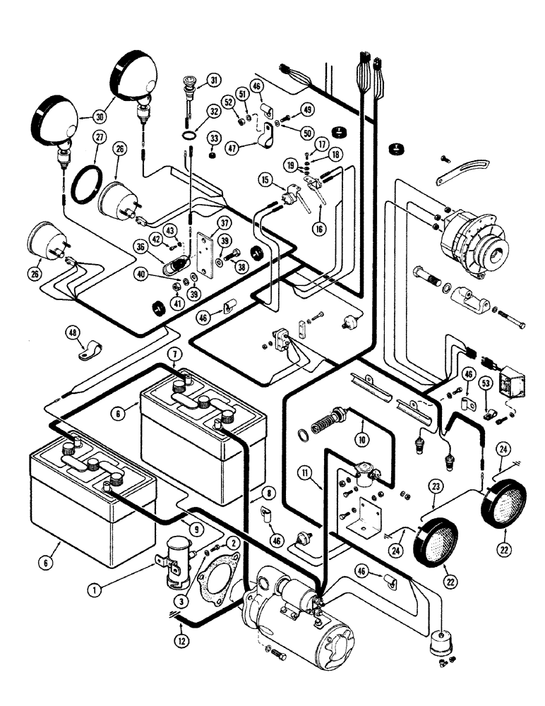 Схема запчастей Case 680CK - (061A) - ELECTRICAL EQUIPMENT AND WIRING (CONTD), (267) DIESEL ENGINE 