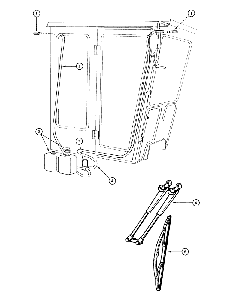 Схема запчастей Case 865 AWD - (09-094[01]) - FRONT AND REAR WINDSHIELD WIPER (09) - CHASSIS