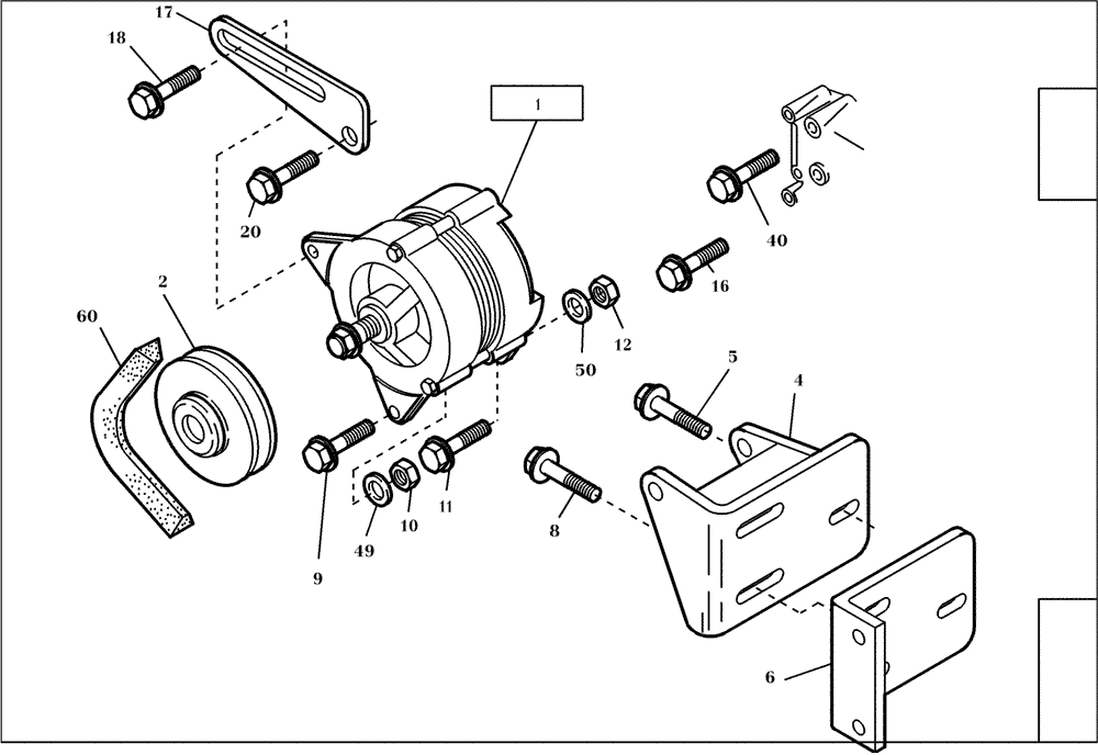 Схема запчастей Case 321D - (95.200[001]) - ALTERNATOR (S/N 591052-UP) No Description