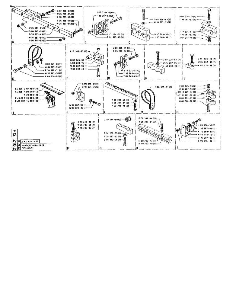 Схема запчастей Case 90BCL - (231) - PIPE MOUNTINGS (07) - HYDRAULIC SYSTEM