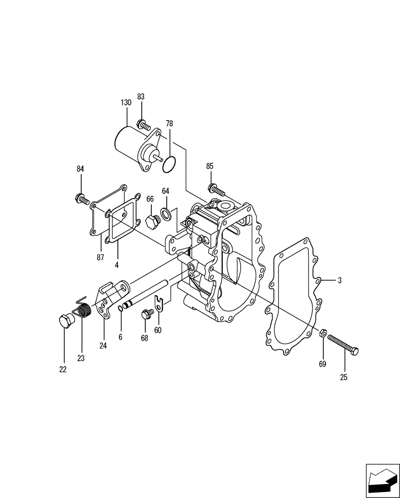 Схема запчастей Case CX50B - (08-012) - GOVERNOR (10) - ENGINE