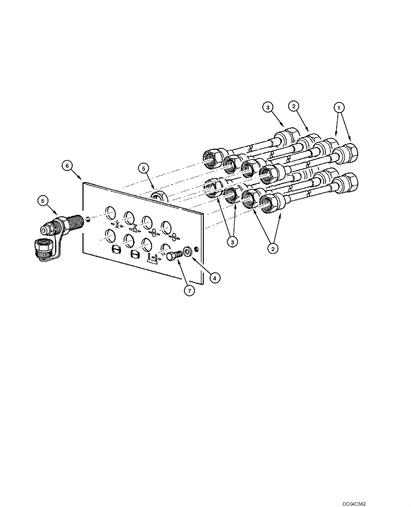 Схема запчастей Case 845 - (08.65[00]) - DIAGNOSTIC PRESSURE PORTS (08) - HYDRAULICS