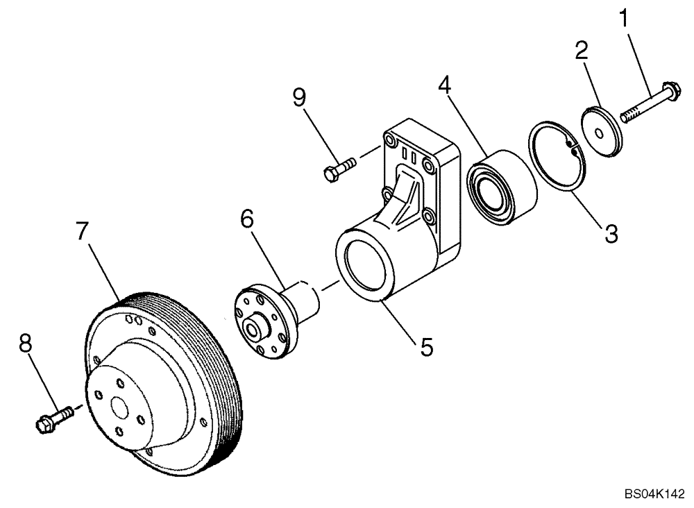 Схема запчастей Case 440CT - (02-35) - FAN DRIVE (02) - ENGINE