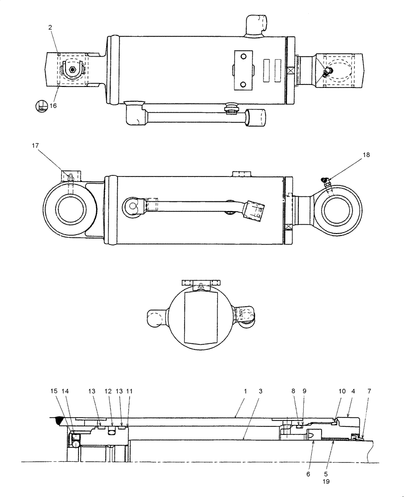 Схема запчастей Case CX31B - (HC750-01[1]) - DOZER CILINDER (35) - HYDRAULIC SYSTEMS