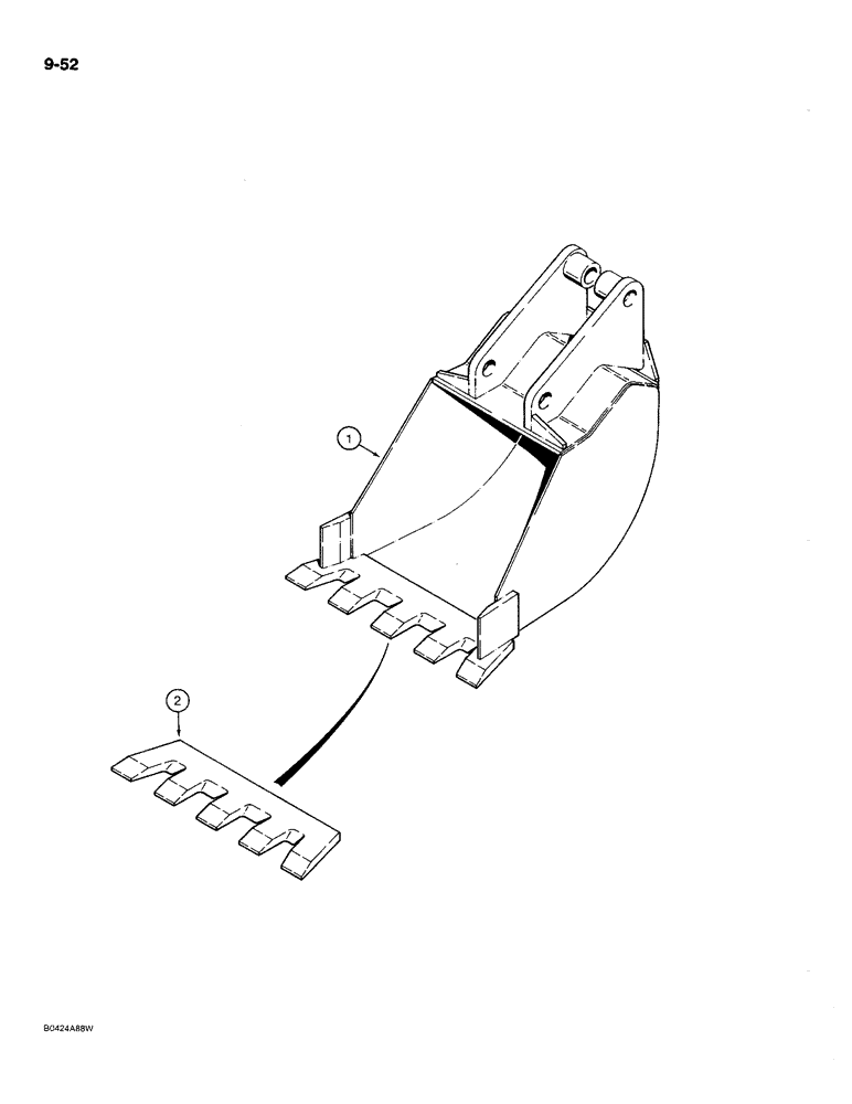 Схема запчастей Case MAXI-SNEAKER C - (9-52) - BACKHOE BUCKETS (09) - CHASSIS/ATTACHMENTS