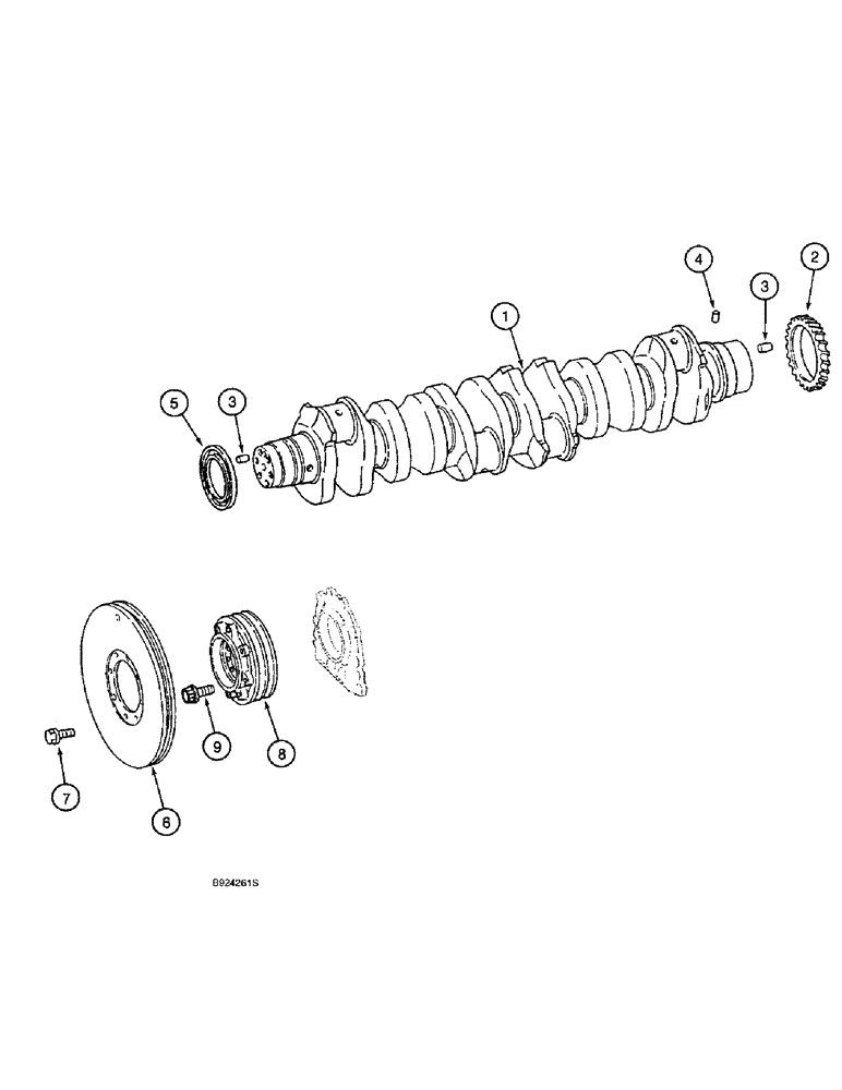 Схема запчастей Case 9060B - (2-46) - CRANKSHAFT, 6D22-TC ENGINE (02) - ENGINE