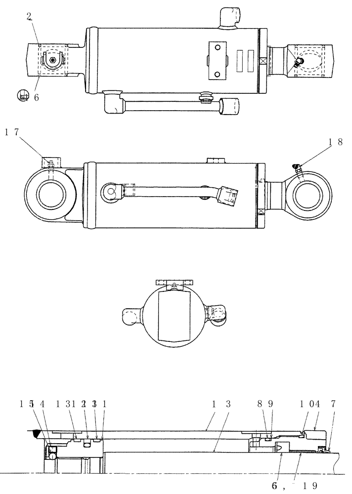 Схема запчастей Case CX31B - (HC750-01) - CYLINDER ASSY, DOZER (00) - GENERAL & PICTORIAL INDEX