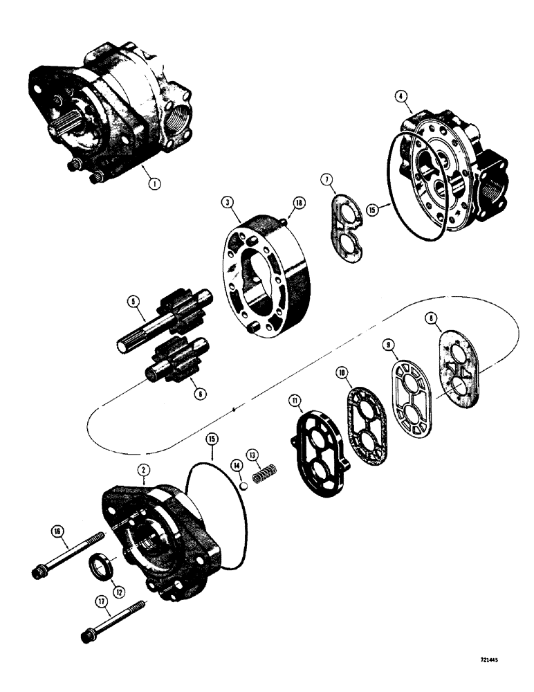 Схема запчастей Case 475 - (156) - R24624 EQUIPMENT PUMP (35) - HYDRAULIC SYSTEMS