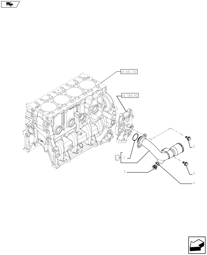 Схема запчастей Case SV250 - (10.402.03) - PIPING - ENGINE COOLING SYSTEM (504191839) (10) - ENGINE