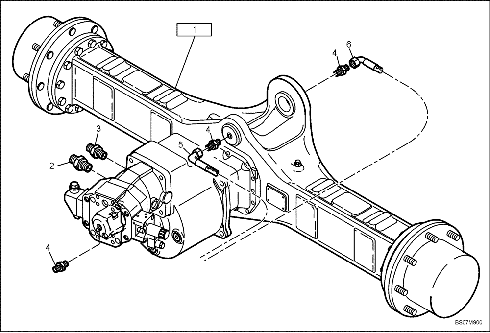 Схема запчастей Case 221E - (02.211[2988826000]) - REAR AXLE FAST GEAR SELF-LOCKING & HYDRAULIC CONNECTIONS (27) - REAR AXLE SYSTEM