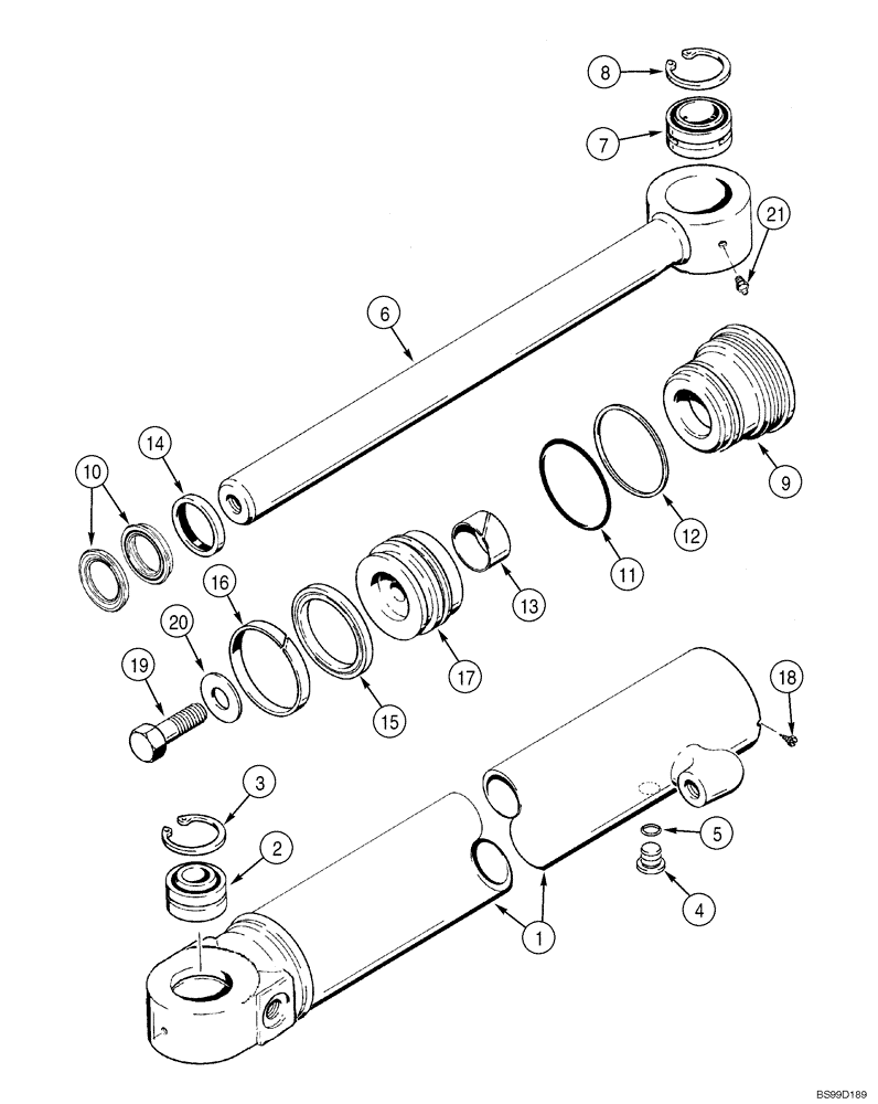 Схема запчастей Case 550H-IND - (08-11) - CYLINDER ASSY, ANGLE (08) - HYDRAULICS