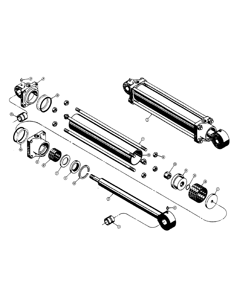 Схема запчастей Case 320 - (176) - 37932 DOZER ANGLING HYDRAULIC CYLINDER (07) - HYDRAULIC SYSTEM