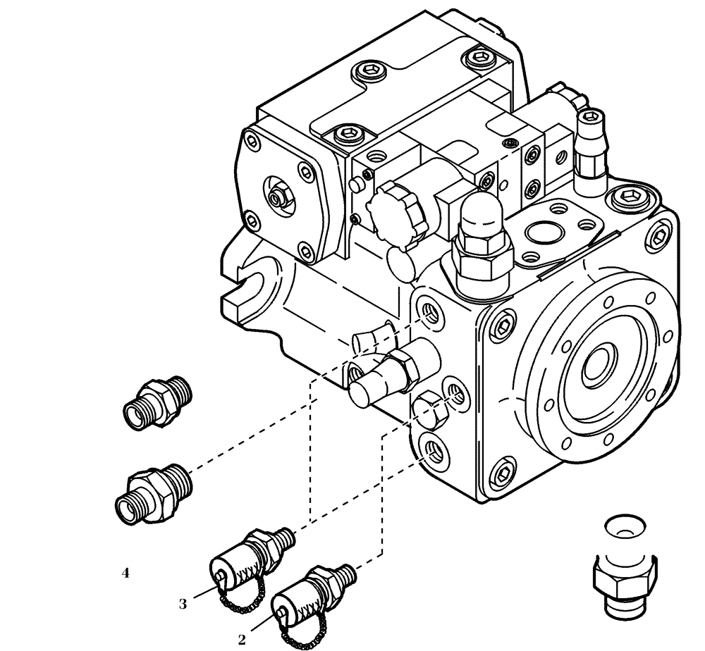 Схема запчастей Case 221E - (22.060[2987629000]) - AXIAL PISTON PUMP INSTALL.MATERIAL (35) - HYDRAULIC SYSTEMS