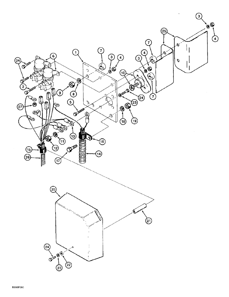 Схема запчастей Case 821B - (4-33A) - REAR HARNESS TO RELAY PANEL, P.I.N. JEE0040040 AND AFTER (04) - ELECTRICAL SYSTEMS