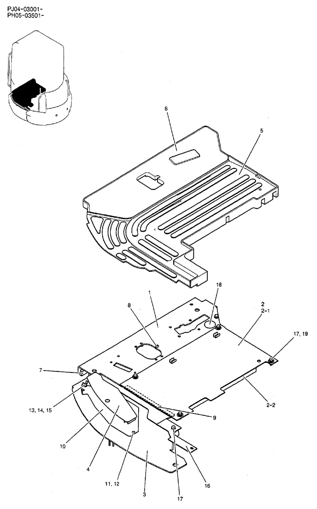 Схема запчастей Case CX50B - (02-062) - PLATE GROUP, FLOOR (CAB) (05) - SUPERSTRUCTURE