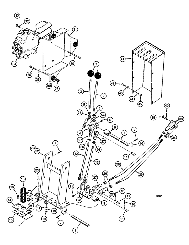 Схема запчастей Case W14 - (532) - HYDRECO LOADER CONTROL VALVE AND LEVERS (2 SPOOL), FOR PIN 9137616 & PIN 9137624 AND AFTER (08) - HYDRAULICS