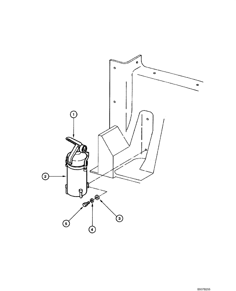 Схема запчастей Case 885 - (09.50[00]) - FIRE EXTINGUISHER - ASSEMBLY (OPTIONAL) (09) - CHASSIS