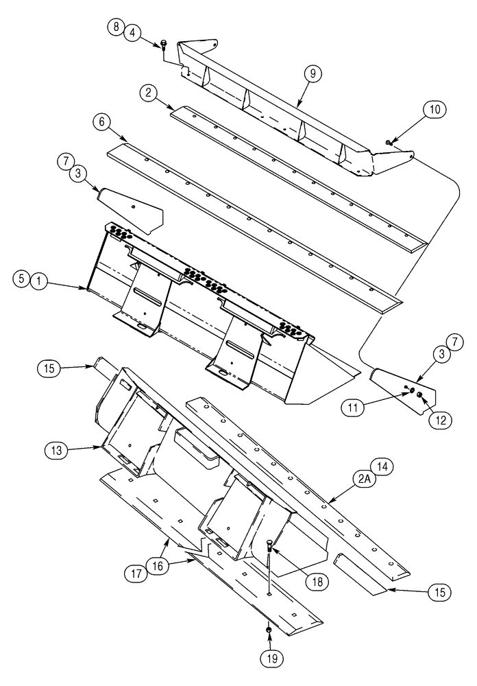 Схема запчастей Case 75XT - (09-06) - BUCKETS - LOADER (09) - CHASSIS