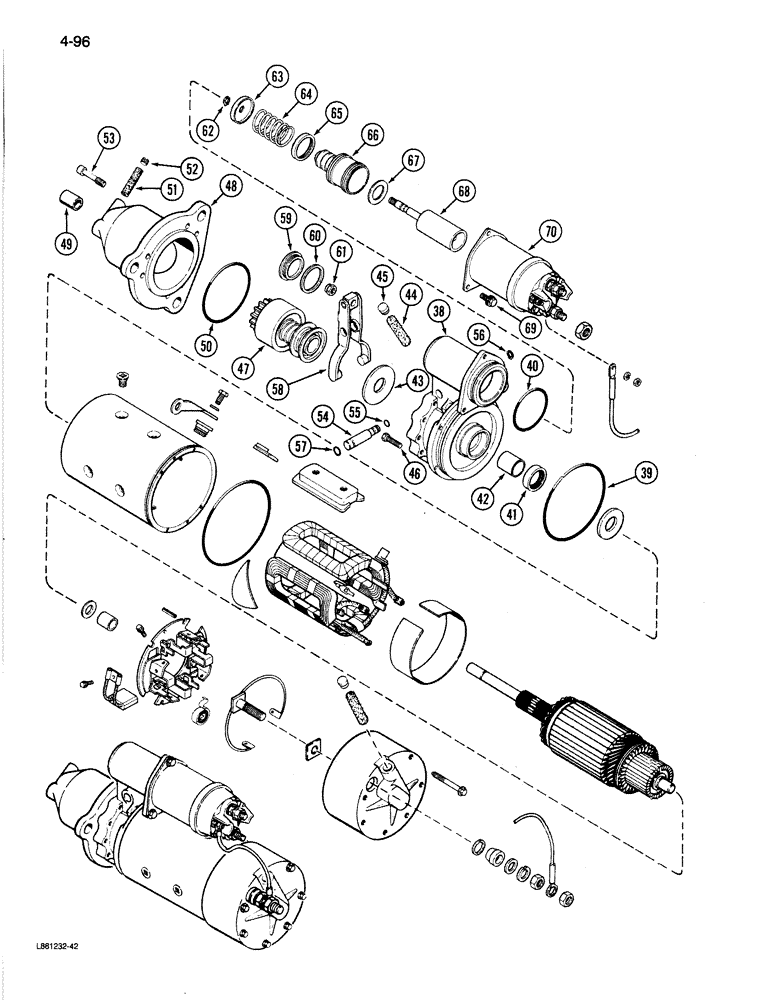 Схема запчастей Case 1080B - (4-096) - L118276 STARTER, DELCO - REMY (04) - ELECTRICAL SYSTEMS