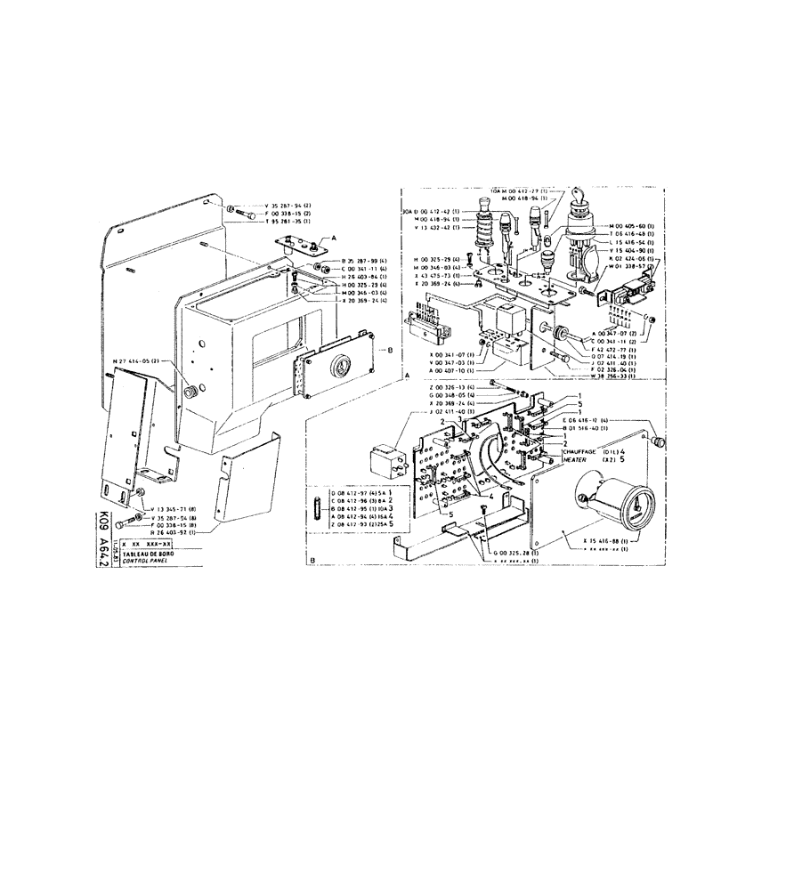 Схема запчастей Case 220 - (239) - CONTROL PANEL (06) - ELECTRICAL SYSTEMS