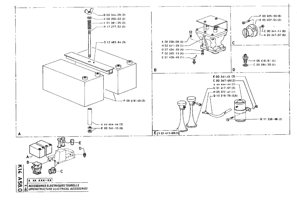 Схема запчастей Case 75C - (K14 A58.0) - UPPERSTRUCTURE ELECTRICAL ACCESSORIES (06) - ELECTRICAL SYSTEMS