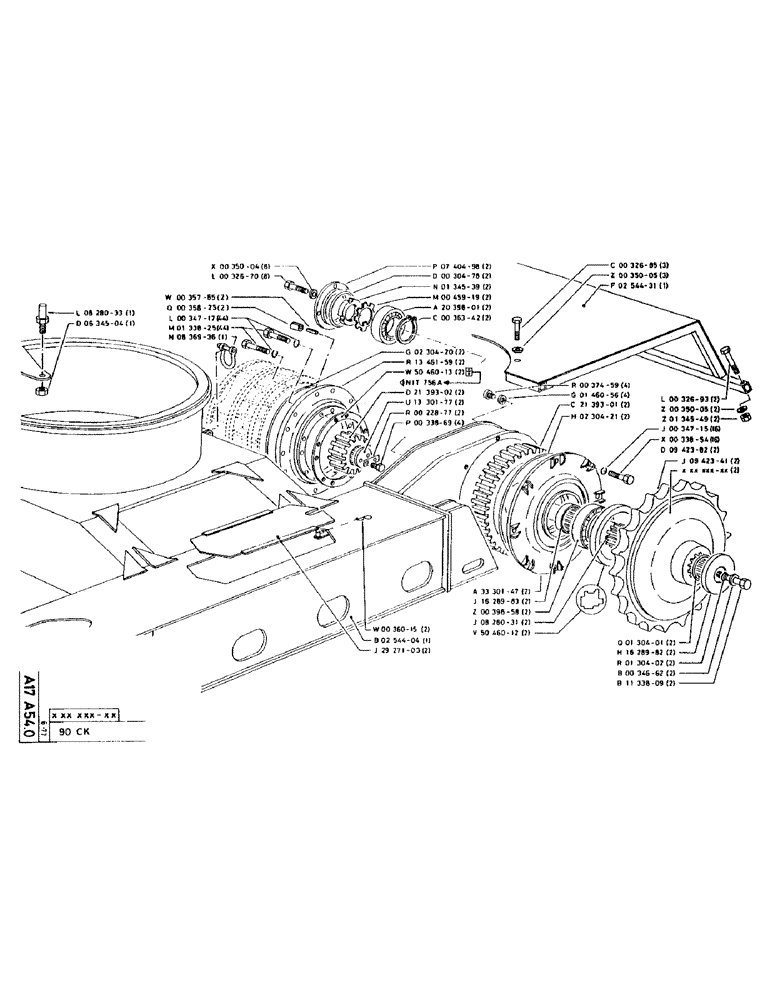 Схема запчастей Case 90CL - (019) - NO DESCRIPTION PROVIDED (04) - UNDERCARRIAGE