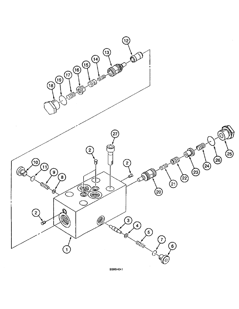 Схема запчастей Case 9060B - (8-156) - SWING MOTOR ASSEMBLY, ANTI-SHOCK VALVE (08) - HYDRAULICS