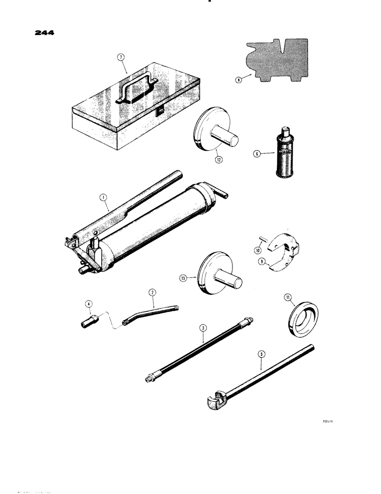 Схема запчастей Case 1150 - (244) - TOOLS (05) - UPPERSTRUCTURE CHASSIS