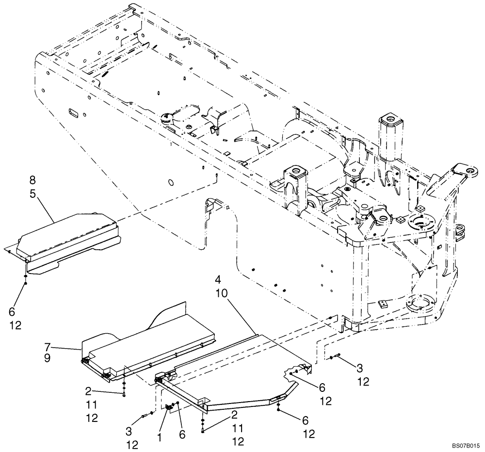 Схема запчастей Case 921E - (09-26) - SOUNDPROOFING - REAR CHASSIS (09) - CHASSIS