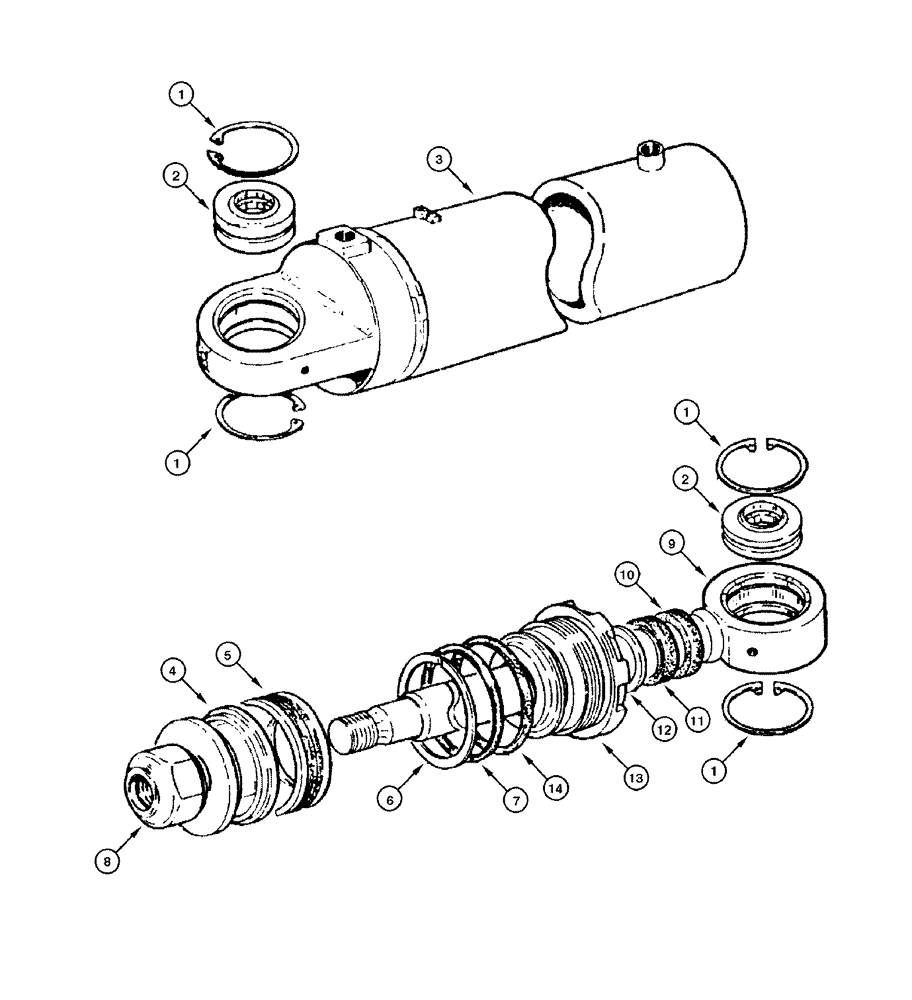 Схема запчастей Case 865 DHP - (8-116) - CYLINDER - LINK LH/RH (08) - HYDRAULICS