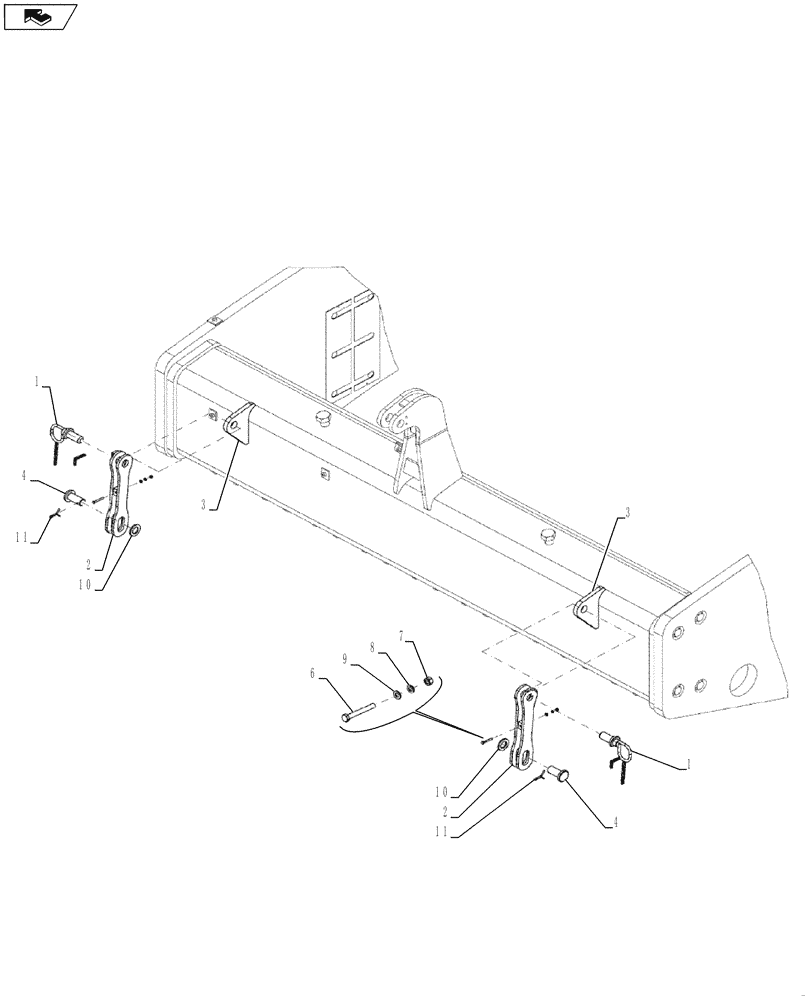 Схема запчастей Case SV212 - (86.110.04) - BLADE LOCK (86) - DOZER