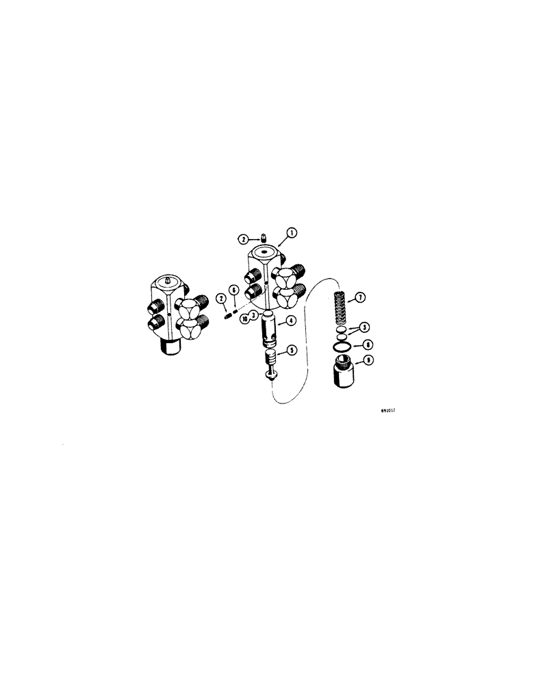 Схема запчастей Case 450 - (288[2]) - D39297 RELIEF VALVE (07) - HYDRAULIC SYSTEM