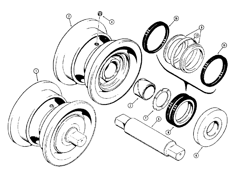 Схема запчастей Case 350 - (158) - TRACK ROLLER - FACE SEAL (04) - UNDERCARRIAGE