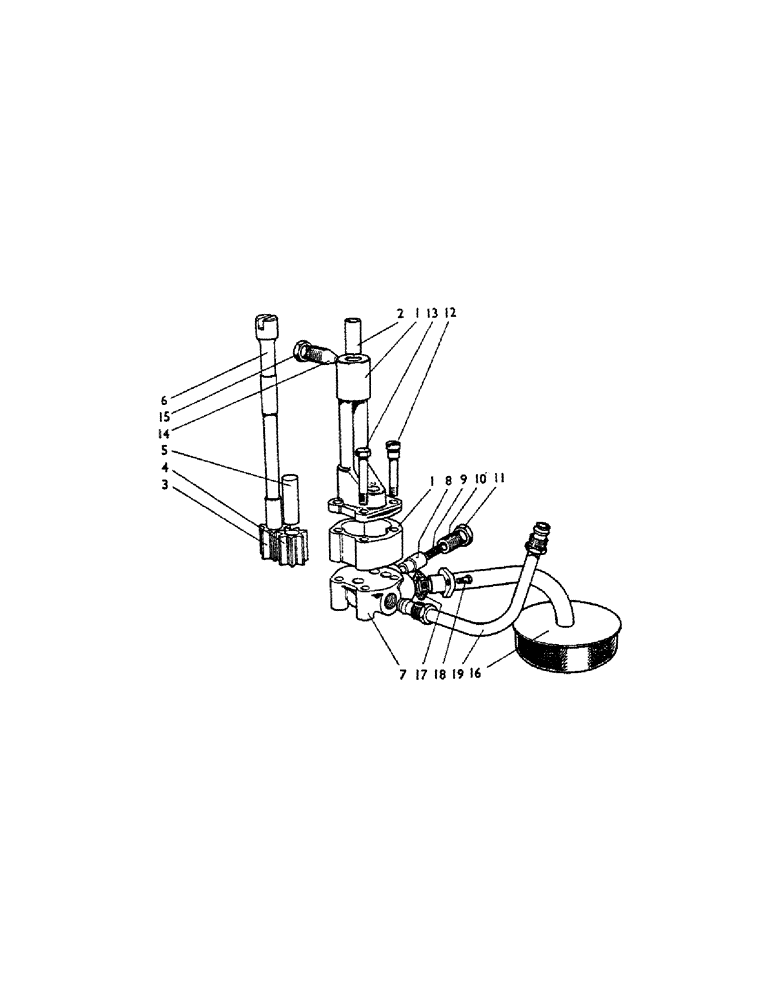 Схема запчастей Case 380CK - (018) - OIL PUMP AND OIL FILTER, OIL PUMP 