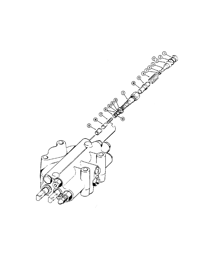 Схема запчастей Case 32 - (065G) - LOADER CONTROL VALVE, SECONDARY RELIEF VALVE 