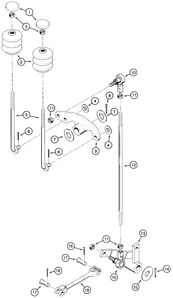 Схема запчастей Case 855E - (6-38) - TRANSMISSION RANGE SHIFT CONTROL (06) - POWER TRAIN