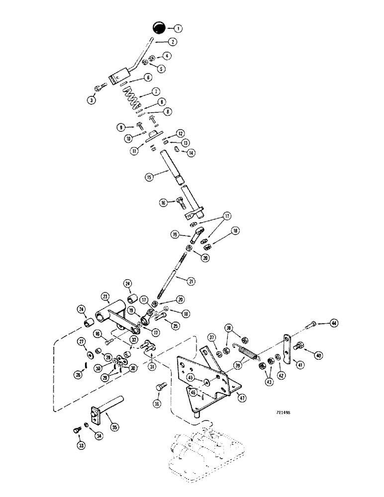 Схема запчастей Case 680CK - (086) - TRANSMISSION CONTROLS, FORWARD-REVERSE SHIFTING PARTS (21) - TRANSMISSION